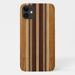 Funda Para iPhone 11 Nalu Lua Faux Koa Surfboard