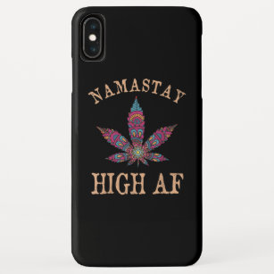 Funda Para iPhone XS Max Namastay High AF Yoga Lover Namaste Weed Leaf
