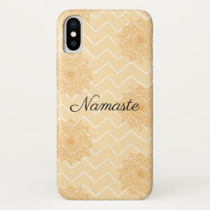 Funda Para iPhone X Namaste de Chevron y Patrón Ornamentado