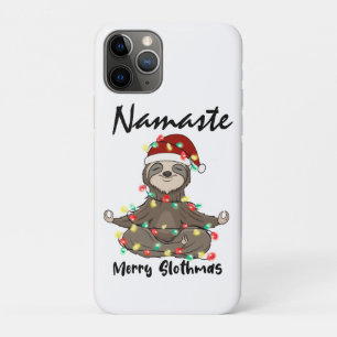 Funda Para iPhone 11 Pro Namaste Merry Slothmas enredado