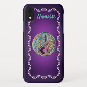 Funda Para iPhone XR Namaste Purple Jewel Toned Yin Yang Personalizado