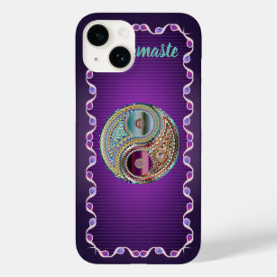 Funda Para iPhone 14 De Case-Mate Namaste Purple Jewel Toned Yin Yang Personalizado