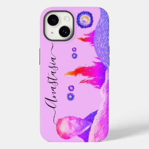 Funda Para iPhone 14 De Case-Mate NAME pink Starry Night editable Anastasia