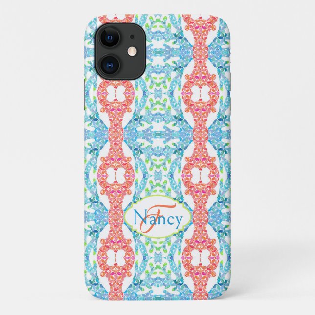 Funda De Case-Mate Para iPhone Nancy Mosaic iPhone case (Reverso)