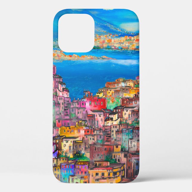 Funda De Case-Mate Para iPhone Nápoles cityscapeart, ciudad, italiano, paisaje, m (Reverso )