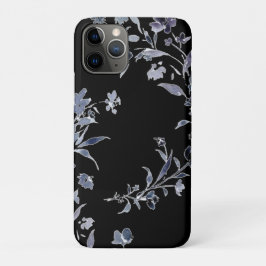 Funda Para iPhone 11 Pro Naranja acuarela indigo patrón floral