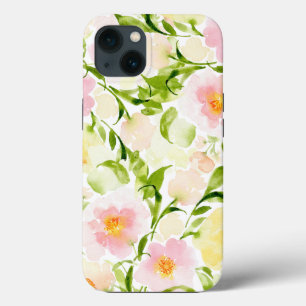 Funda Para iPhone 13 Naranja acuática floral de peonía primavera espect