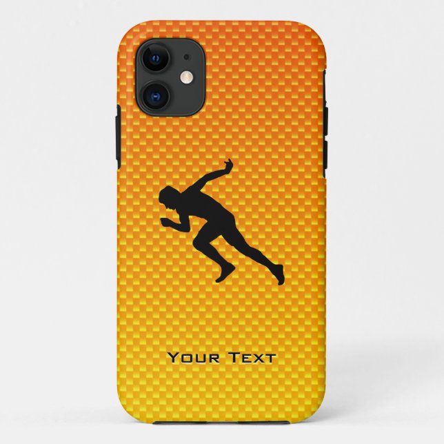 Funda De Case-Mate Para iPhone Naranja amarillo en ejecución (Reverso)