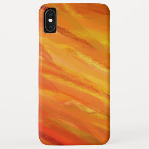 Funda Para iPhone XS Max Naranja amarillo Resumen Pintura de arte