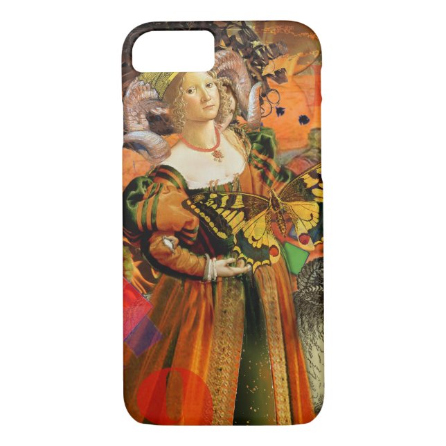 Funda De Case-Mate Para iPhone Naranja Aries Mujer: Collage de arte gótico ram an (Reverso)