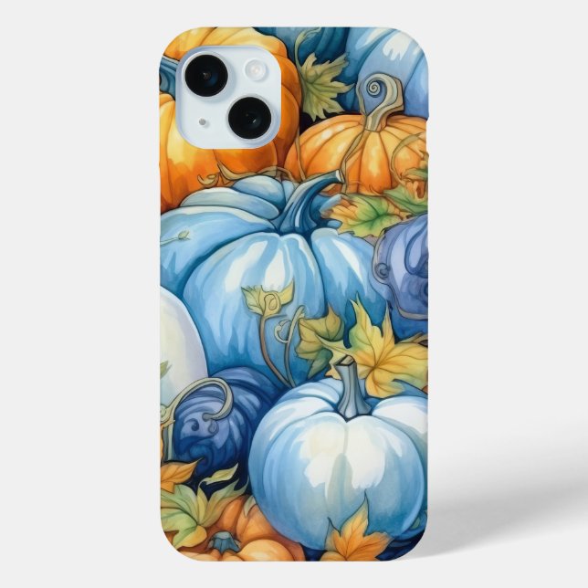 Funda De Case-Mate Para iPhone NARANJA AZUL bonito BLANCO OTOÑO BOMBA DE OTOÑO (Reverso )