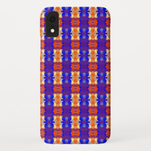 Funda Para iPhone XR Naranja azul Patrón rojo amarillo