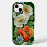 Naranja blanco copia arte vintage en verde