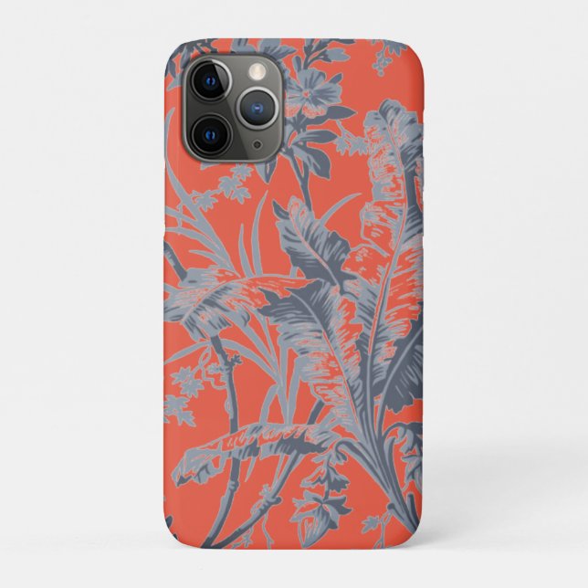 Funda De Case-Mate Para iPhone Naranja Botánico Chinoiserie (Reverso)