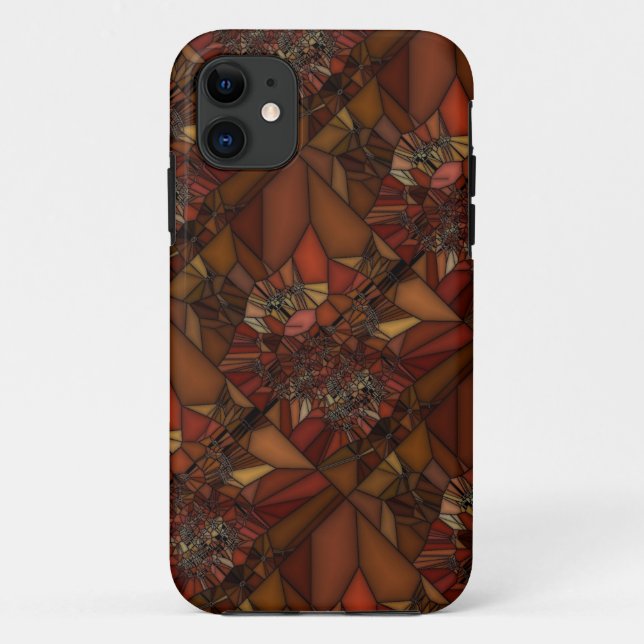 Funda De Case-Mate Para iPhone Naranja Brown Art (Reverso)