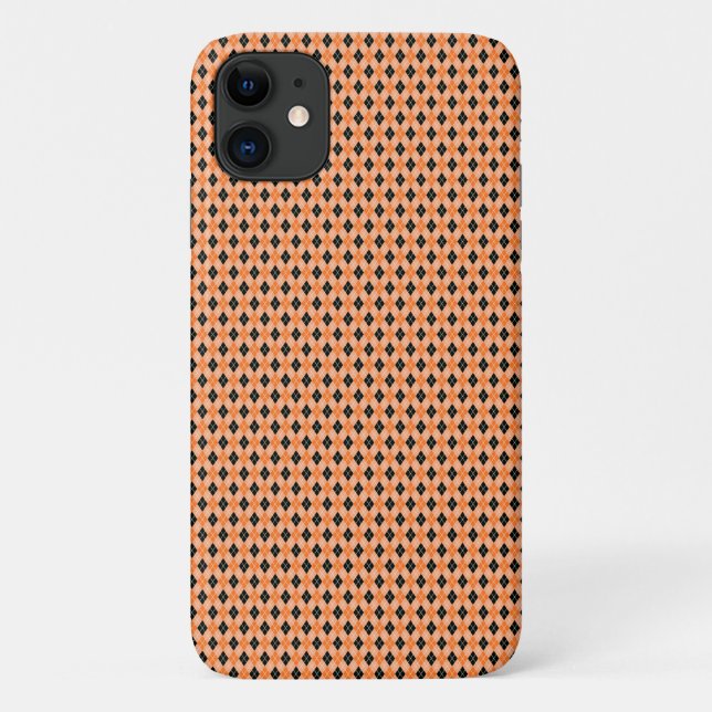 Funda De Case-Mate Para iPhone Naranja Cae Argyle Diseño Estuche para teléfono (Reverso)