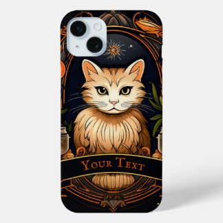 Funda Para iPhone 15 Mini Naranja Cat