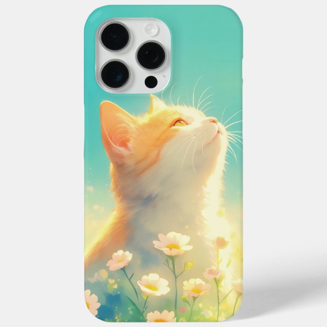 Funda De Case-Mate Para iPhone Naranja Cat Daydream (Reverso )