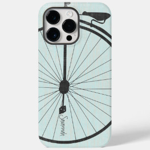 Funda Para iPhone 14 Pro Max De Case-Mate Naranja Chica Vintage Lime Aqua Bike Linen Iphone