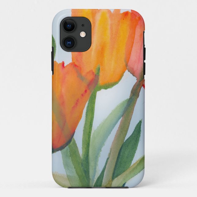 Funda De Case-Mate Para iPhone Naranja Citrus Tulips (Reverso)