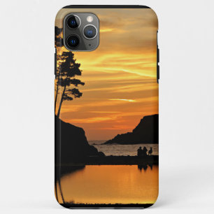Funda Para iPhone 11 Pro Max Naranja Couple & Dog Beach Sunset California