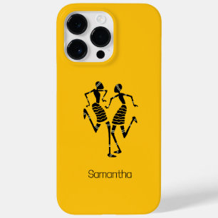 Funda Para iPhone 14 Pro Max De Case-Mate Naranja, Cute Silhouette Happy Dancers