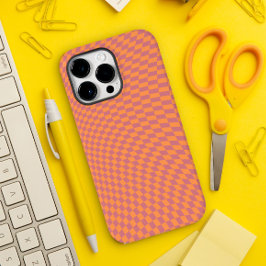 Funda Para iPhone 14 Pro Max De Case-Mate Naranja de control ondulado Rubor Matte estético d