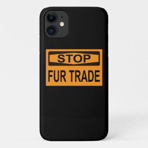 Funda Para iPhone 11 Naranja de Detener el Rótulo de Comercio de Pieles