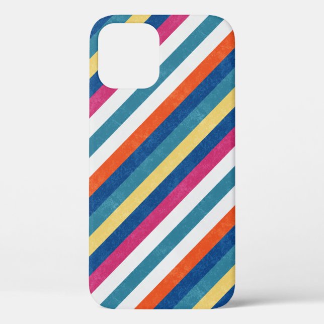 Funda De Case-Mate Para iPhone Naranja de frambuesa azul Estampado blanco amarill (Reverso )