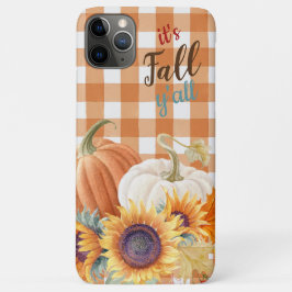 Funda Para iPhone 11 Pro Max Naranja de granja de búfalo cheque de calabaza gir