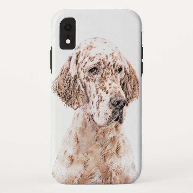 Funda De Case-Mate Para iPhone Naranja de Inglaterra Belton Pintura de Perro Arte (Reverso)
