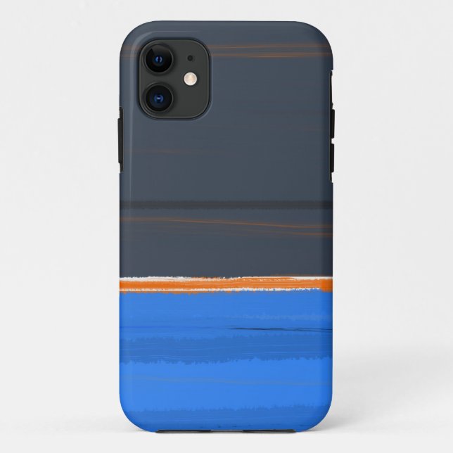 Funda De Case-Mate Para iPhone Naranja de la raya (Reverso)