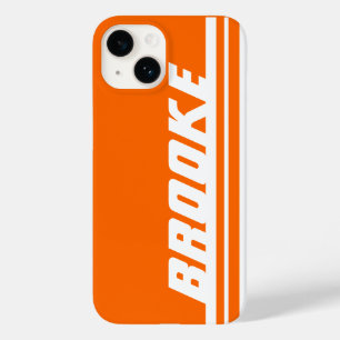 Funda Para iPhone 14 De Case-Mate Naranja de nombres y estuche para iPhone de banda 