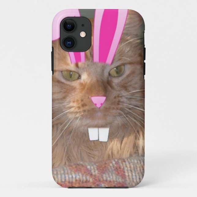 Funda De Case-Mate Para iPhone Naranja de Pascua Tabby Kitty Cat (Reverso)