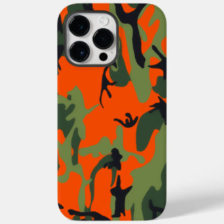 Funda Para iPhone 14 Pro Max De Case-Mate Naranja de Seguridad y Camo Verde