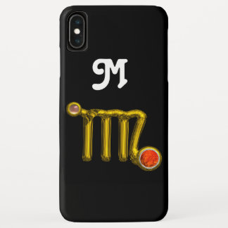 FUNDA PARA iPhone XS MAX NARANJA DE VIRGO AGATE GOLD ZODIAC RÓTULO JEWEL MO