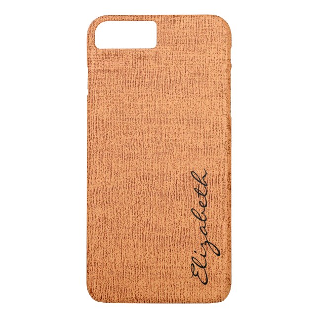 Funda De Case-Mate Para iPhone Naranja Elegante Aspecto De Lienzo (Reverso)