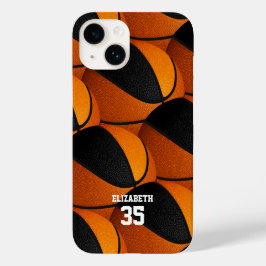 Funda Para iPhone 14 De Case-Mate naranja equipo de baloncesto negro colores chicas