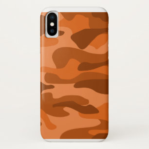 Funda Para iPhone X Naranja Español Camuflaje Monocolor