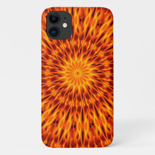 Funda Para iPhone 11 Naranja Flames Kaleidoscope