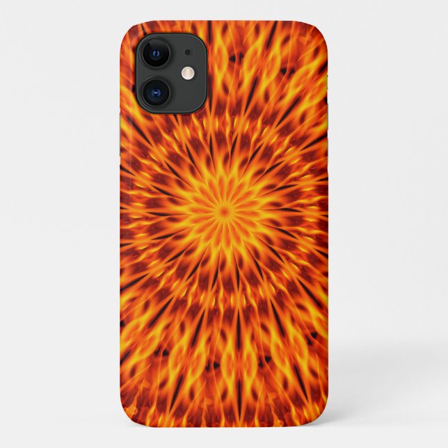 Funda De Case-Mate Para iPhone Naranja Flames Kaleidoscope (Reverso)