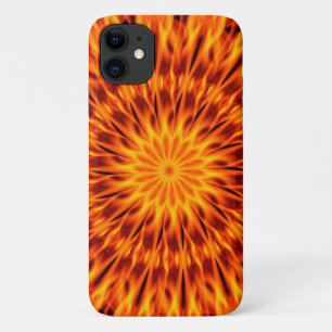 Funda Para iPhone 11 Naranja Flames Kaleidoscope