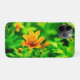 Funda Para iPhone 11 Pro Naranja Flower Bokeh Sunny