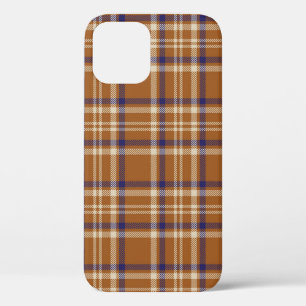Funda Para iPhone 12 Naranja Glen Plaid texturizado patternabstracto si