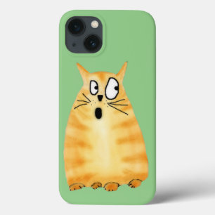 Funda Para iPhone 13 Naranja gracioso Tabby Cat