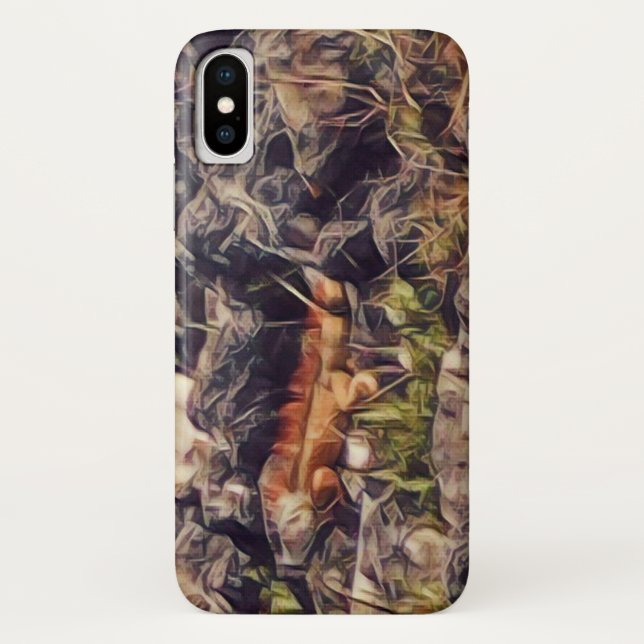 Funda De Case-Mate Para iPhone Naranja Guana Art (Reverso)