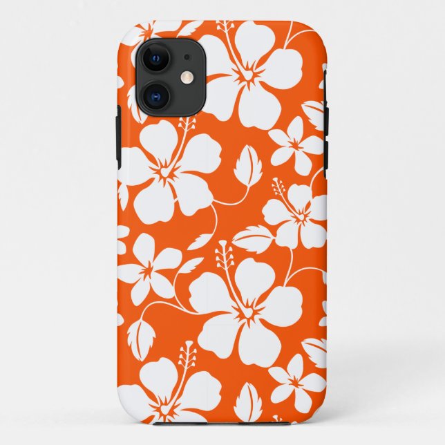 Funda De Case-Mate Para iPhone Naranja HAWAIAN HULA (HIBISCUS) (Reverso)