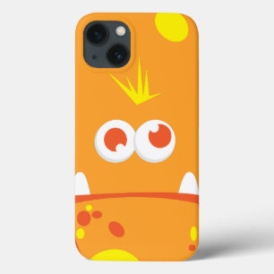 Funda Para iPhone 13 Naranja Monster Face iPad Mini Estuche