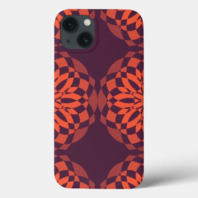Funda De Case-Mate Para iPhone Naranja morado fresco, único, moderno abstracto de (Reverso)