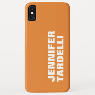 Funda Para iPhone XS Max Naranja Negrita Minimalista Moderno Elegante Añadi
